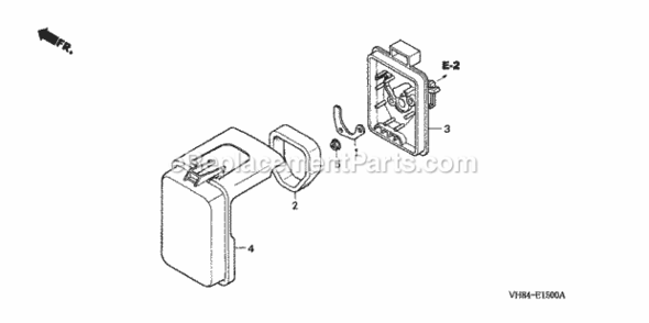 Air Cleaner Diagram and Parts List for HHT31S Type LTAVIN# HADA-1000001 to HADA-9999999 Honda Trimmer