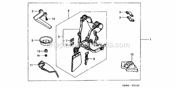 Barrier Kit Diagram and Parts List for HHT31S Type LTAVIN# HADA-1000001 to HADA-9999999 Honda Trimmer