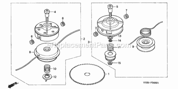 Part Location Diagram of 72564-VF9-C11 Honda Spring