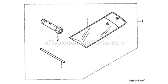 Tools Diagram and Parts List for HHT31S Type UNBAVIN# HABA-1000001 to HABA-9999999 Honda Trimmer