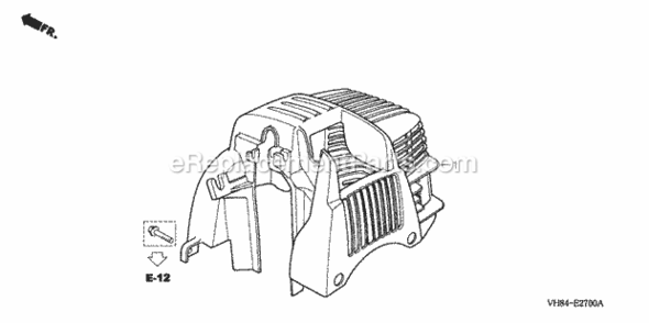 Cover Diagram and Parts List for HHT31S Type UNBAVIN# HABA-1000001 to HABA-9999999 Honda Trimmer