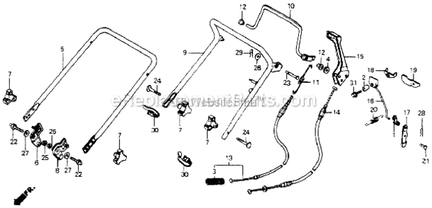 Part Location Diagram of 75167-VA4-000 Honda Plate, Push Rod