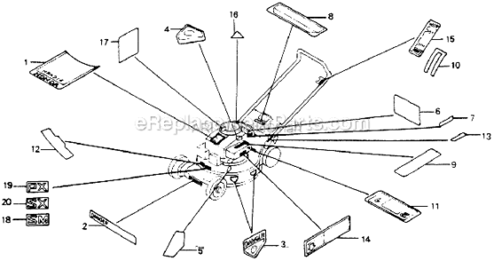 Part Location Diagram of 87601-960-770 Honda Mark, Type (Sx)