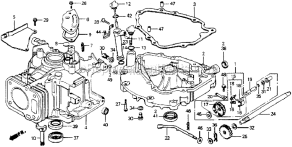 Part Location Diagram of 11300-ZE6-771 Honda Pan Assembly., Oil