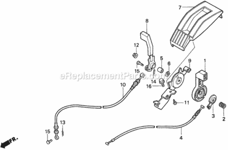 Part Location Diagram of 17851-VA3-D01 Honda Lever, Throttle