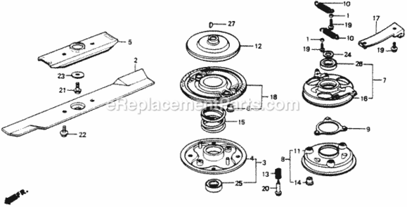 Part Location Diagram of 72511-VA2-690 Honda Blade, Rotary