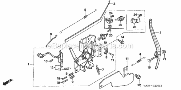 Part Location Diagram of 04102-ZG9-M10 Honda Control Assembly.