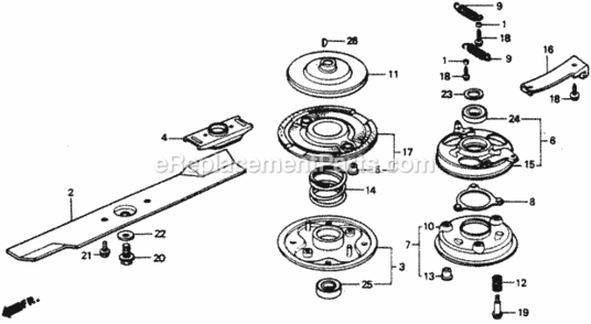 Part Location Diagram of 75113-VB3-800 Honda Spring, Clutch Return