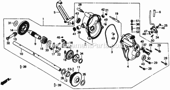 Part Location Diagram of 23431-VB5-800 Honda Clutch, Driven