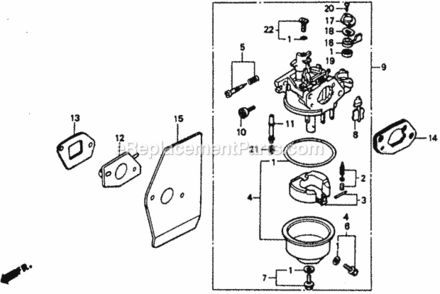Part Location Diagram of 16166-ZE7-015 Honda Nozzle, Main