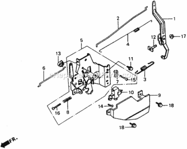 Control Diagram and Parts List for HR216 Type SXA#VIN# MACR-6000001 Honda Lawn Mower