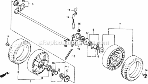 Part Location Diagram of 42992-VA4-000 Honda Spring, Rr. Balancer