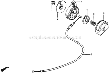 Part Location Diagram of 17910-VB5-A01 Honda Cable, Throttle
