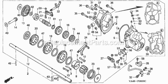 Part Location Diagram of 56468-PC1-010 Honda Plate, Adjusting
