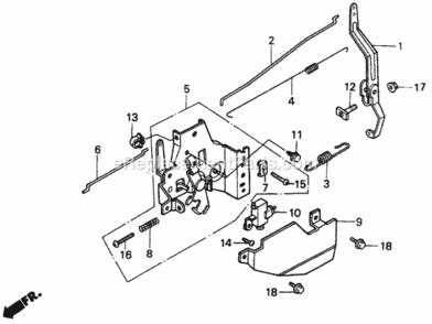 Control Diagram and Parts List for HRA216 Type SXAVIN# MACR-5000001 Honda Lawn Mower