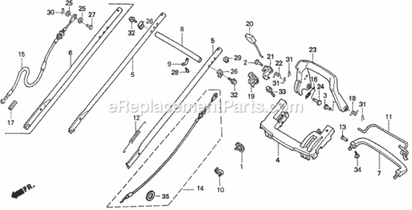 Part Location Diagram of 75113-VE2-D00 Honda Spring, Brake B