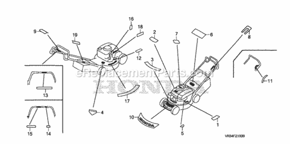 Part Location Diagram of 76127-VK6-000 Honda Step, Foot