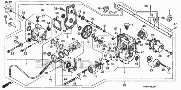Part Location Diagram of 94305-40222 Honda Pin, Spring (4X22)