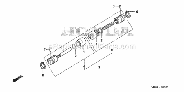 Joint Diagram and Parts List for HRC216K3 Type HXAVIN# MAKA-1050001 Honda Lawn Mower