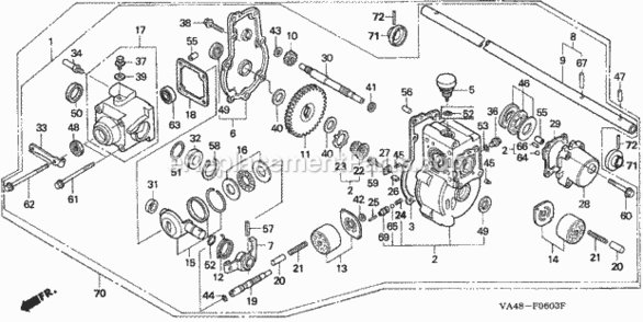 Part Location Diagram of 25435-VD6-901 Honda Body, Neutral Valve