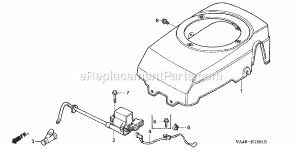 Fan Cover Diagram and Parts List for HRC216 Type SXAVIN# MZAN-6000001 to MZAN-6099999 Honda Lawn Mower