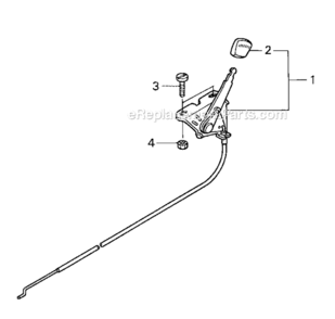 Throttle Lever Diagram and Parts List for HRC7113 Type TXAVIN# MZCK-3000001 Honda Lawn Mower