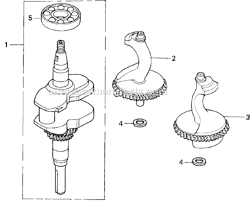 Crankshaft Diagram and Parts List for HRC7113 Type TXAVIN# MZCK-3000001 Honda Lawn Mower