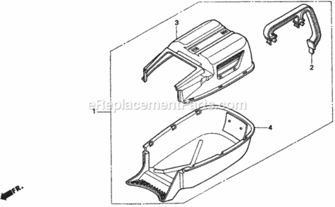 Grass Catcher Kit Diagram and Parts List for HRM195 Type PAVIN# MZBV-6000001 Honda Lawn Mower