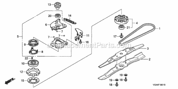 Part Location Diagram of 22431-VL0-B00 Honda V-belt (3l-37)