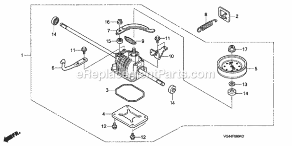 Part Location Diagram of 22533-VL0-B00 Honda Arm, Control
