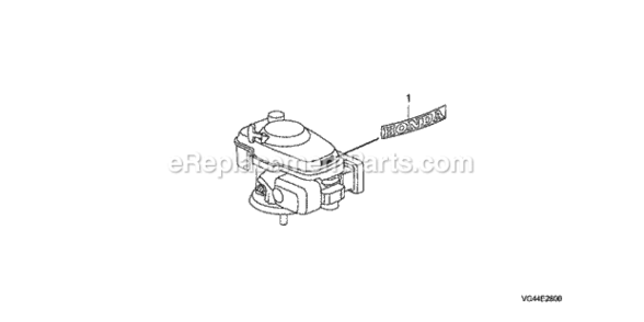Label 1 Diagram and Parts List for HRR216K4 Type TDAVIN# MZCG-7700001 to MZCG-7799999 Honda Lawn Mower