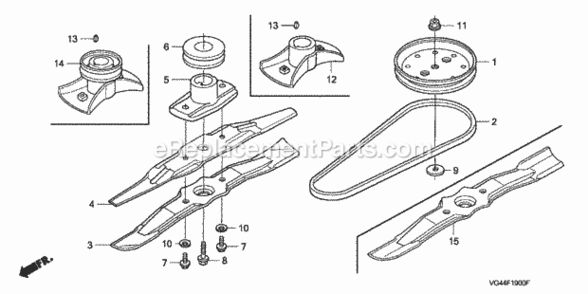 Part Location Diagram of 22431-VG3-B00 Honda V-belt (3l-38)