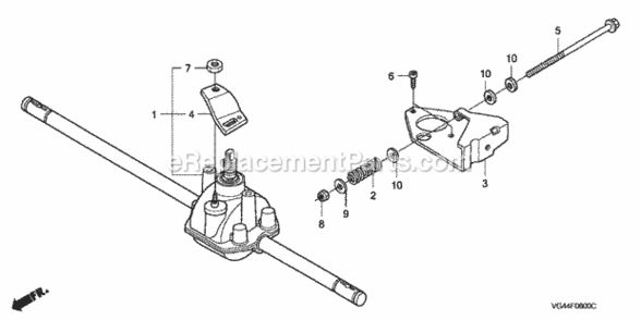 Part Location Diagram of 20001-VG3-B03 Honda Transmission Assembly