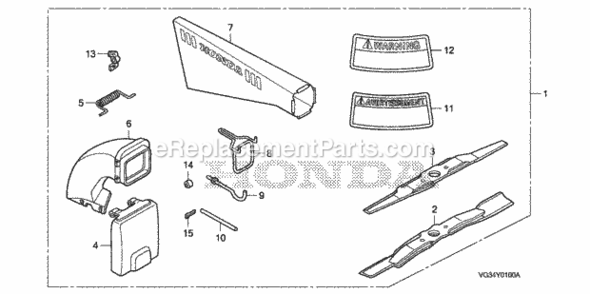 Grass Bag Kit Diagram and Parts List for HRS216K4 Type PDAAVIN# MZBZ-6400001 Honda Lawn Mower
