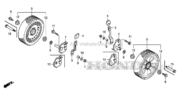Page J Diagram and Parts List for HRX217 TDAVin#MAGA-1000001TOMAGA-1299999 Honda Lawn Mower