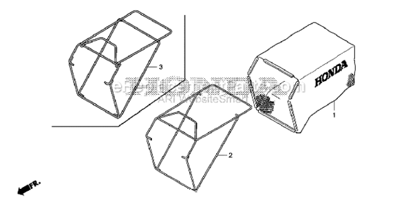 Page K Diagram and Parts List for HRX217 TDAVin#MAGA-1000001TOMAGA-1299999 Honda Lawn Mower