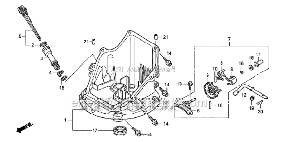 Page O Diagram and Parts List for HRX217 TDAVin#MAGA-1000001TOMAGA-1299999 Honda Lawn Mower