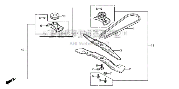Page S Diagram and Parts List for HRX217 TDAVin#MAGA-1000001TOMAGA-1299999 Honda Lawn Mower