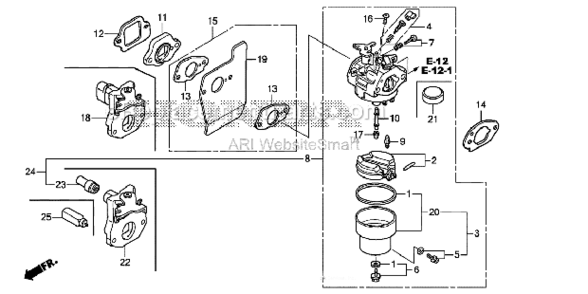 Page C Diagram and Parts List for HRX217 TDAVin#MAGA-1000001TOMAGA-1299999 Honda Lawn Mower