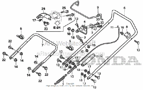 Handlebar Diagram and Parts List for HS520 Type AVIN# SZBG-6000001 to SZBG-6099999 Honda Snow Blower