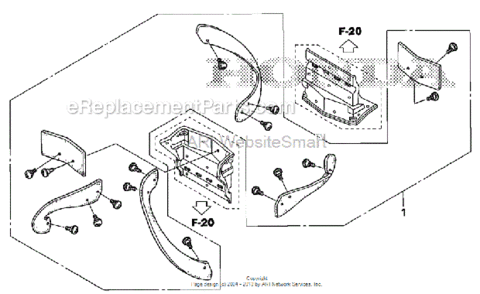 Auger Rubber Kit Diagram and Parts List for HS520 Type AVIN# SZBG-6000001 to SZBG-6099999 Honda Snow Blower