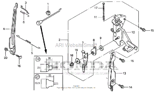 Control Diagram and Parts List for HS520 Type AVIN# SZBG-6000001 to SZBG-6099999 Honda Snow Blower