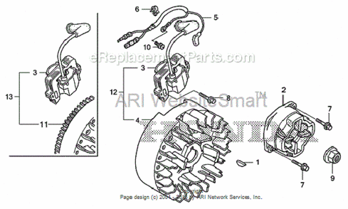 Part Location Diagram of 06311-Z0J-900 Honda Flywheel Kit