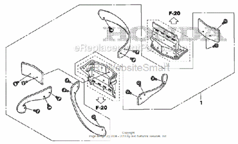 Auger Rubber Kit Diagram and Parts List for HS520 Type AAVIN# SZBG-6000001 to SZBG-6699999 Honda Snow Blower