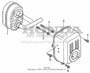 Part Location Diagram of 18310-ZL8-H00 Honda Muffler