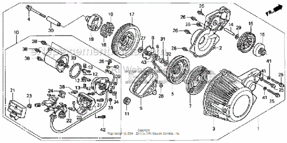 Part Location Diagram of 28461-ZE2-H22 Honda Grip, Starter