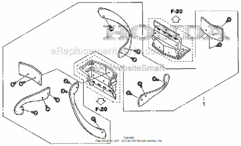 Part Location Diagram of 06720-V10-020 Honda Rubber Kit, Auger