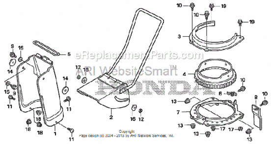 Part Location Diagram of 76328-V10-000 Honda Spring, Chute