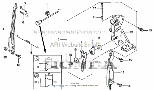 Part Location Diagram of 16580-ZL8-H00 Honda Base, Control