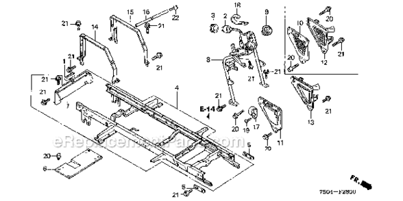 Part Location Diagram of 38400-751-000 Honda Buzzer, Warning